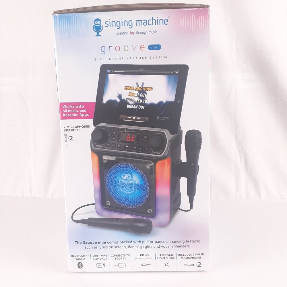 Singing Machine Groove Mini Karaoke System Bluetooth & HDMI
